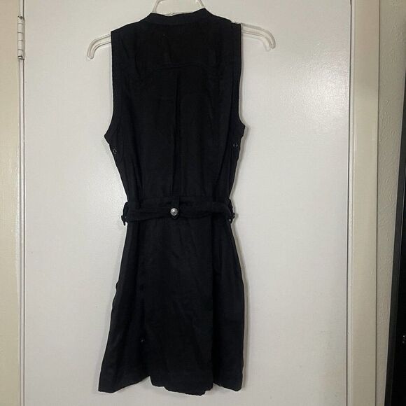 FREE PEOPLE black sleeveless belted trench wrap dress size Small - Picture 4 of 7
